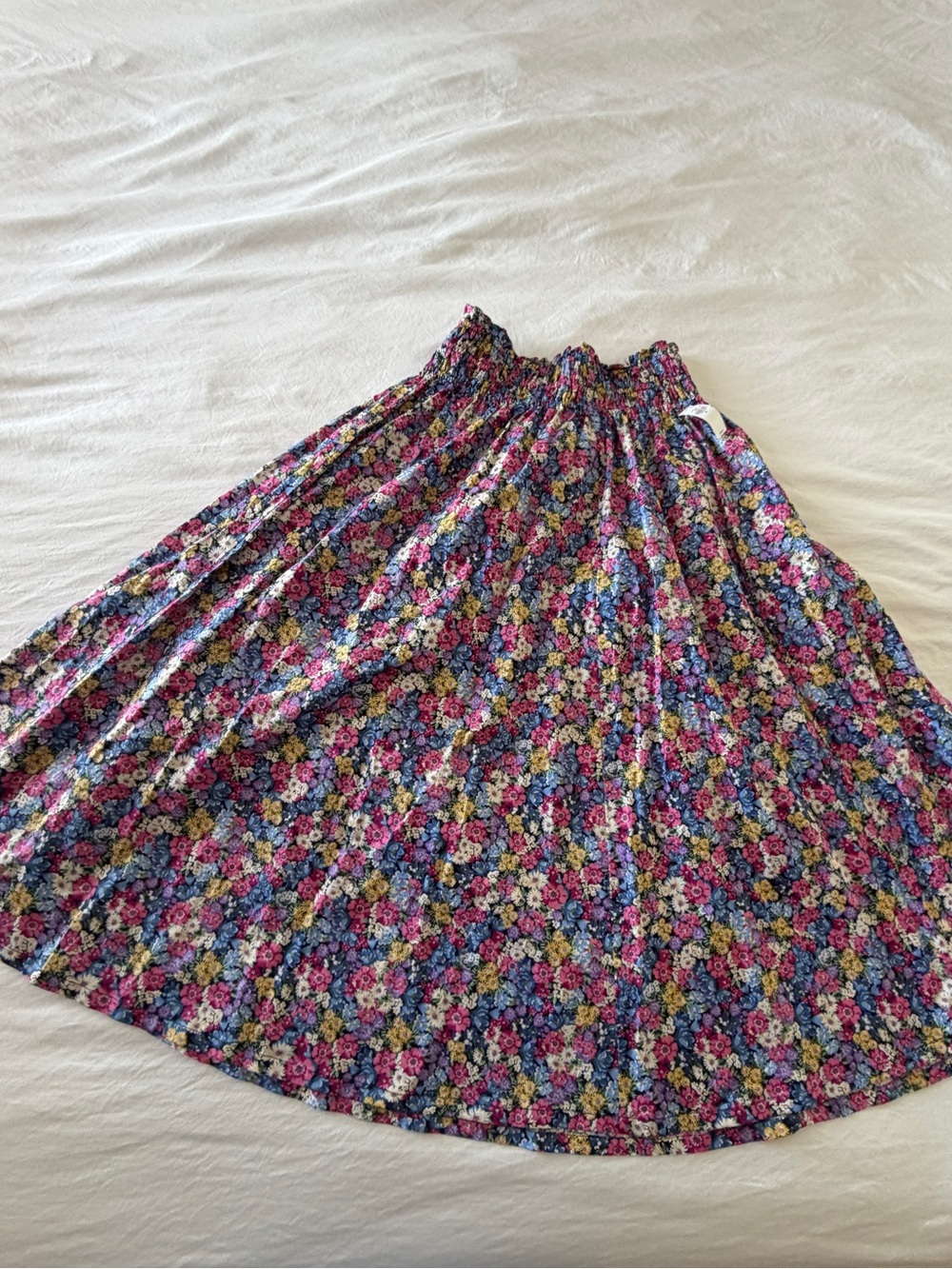 Old Navy Floral A-Line Maxi Skirt - Pink Blue Yellow SIZE M NWT